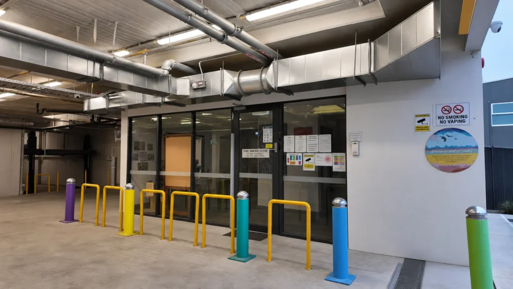 Secure childcare centre entrance at Starfish Early Learning Centre Essendon