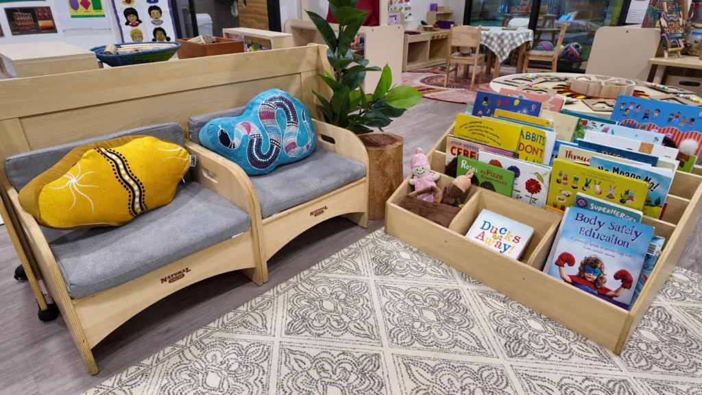 Reading corner with children’s books at Starfish Early Learning Centre Essendon