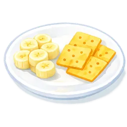 Healthy banana and cracker snack