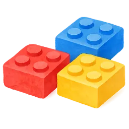 Colourful children's building blocks