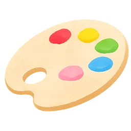 Colourful paint palette