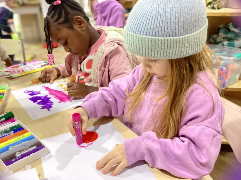 Children enjoying a creative art activity at Starfish Early Learning Centre.