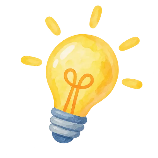 Light bulb representing ideas and learning